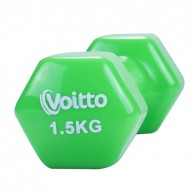 Набор виниловых шестигранных гантелей для фитнеса Voitto 1,5 кг (2шт)